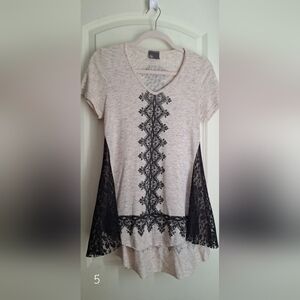 Vocal y2k beaded vneck womens shirt small fairycore cottagecore witchy western